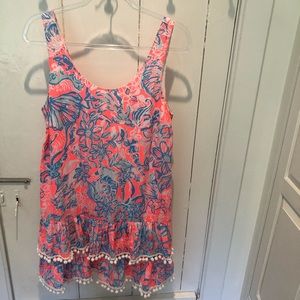 Lilly Pulitzer dress with Pom Poms. Sz med